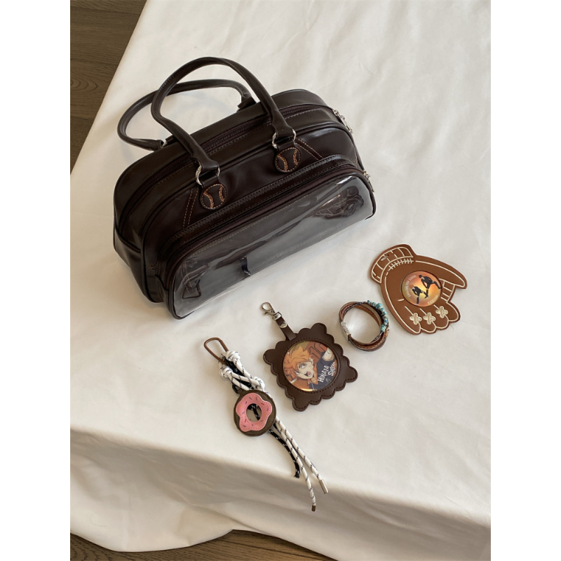 Vintage Toy Collector - Dark Brown Clear Window Ita Bag
