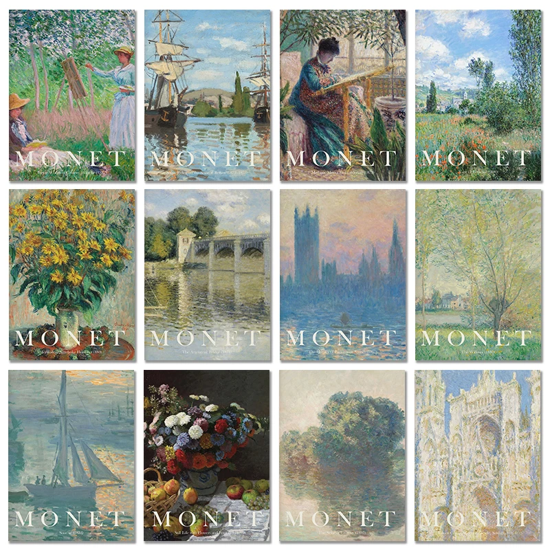 Vintage Collectible Posters - Vintage Claude Monet Famous Artist Masterpiece