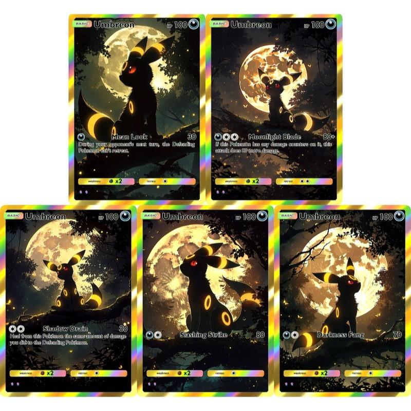 Vintage Collectible Cards - Pokemon Cards Umbreon PTCG Holographic Rare