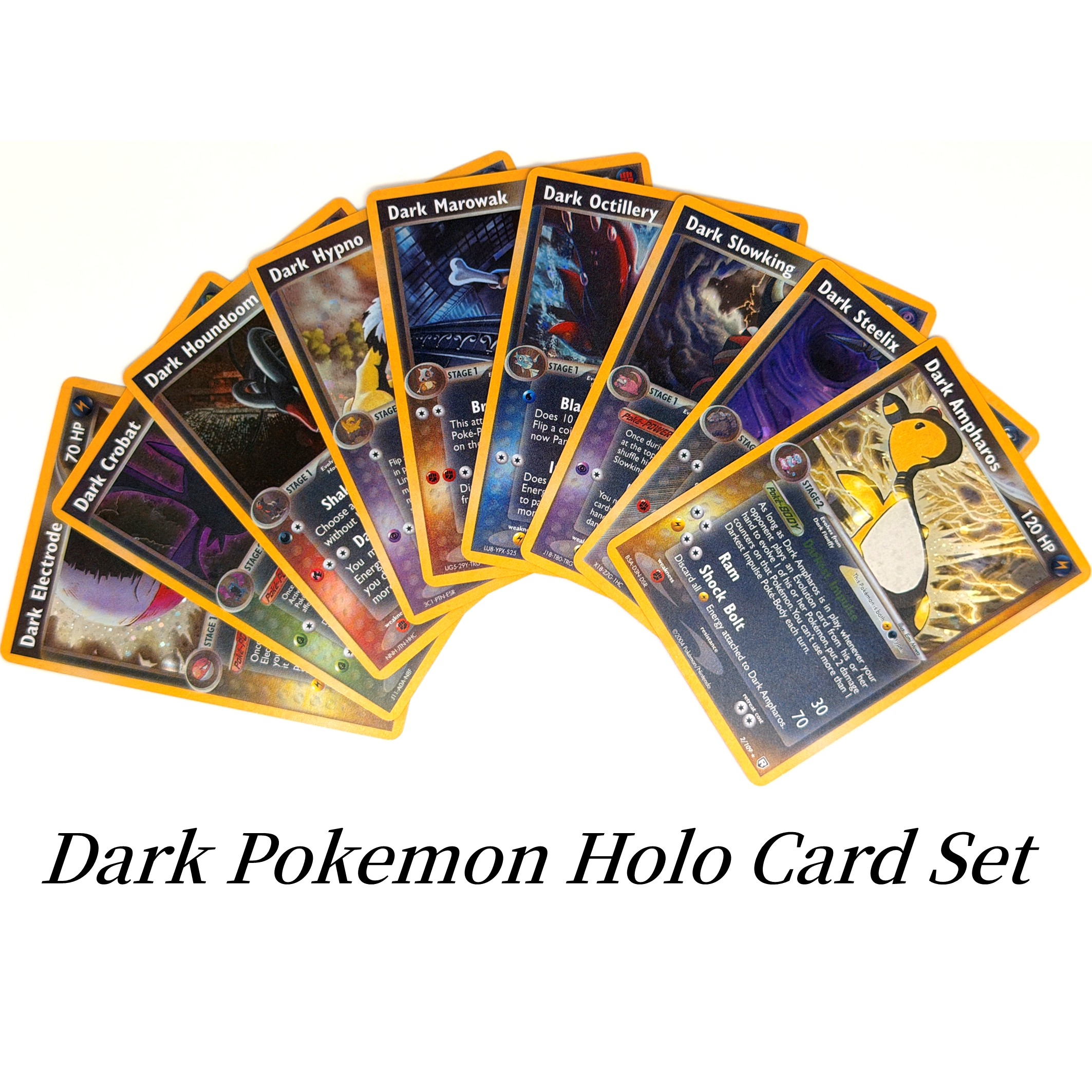 9PCS Pokemon Dark Proxy Cards  - Vintage Pokemon Collectible review and price