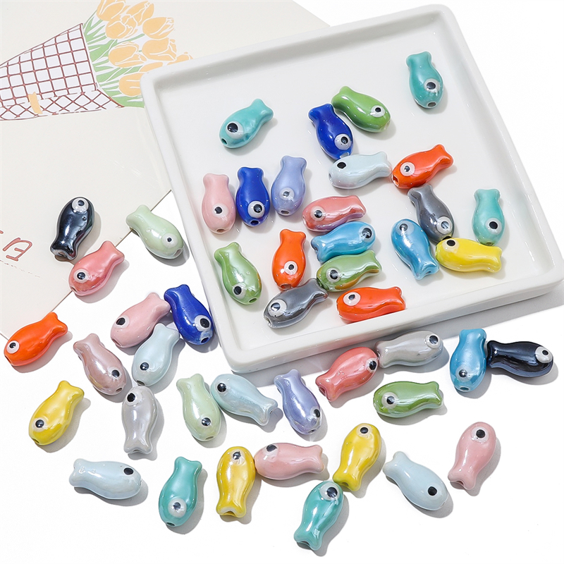 10Pcs Vintage Fish Ceramic Bea - Vintage Jewelry Collection review and price
