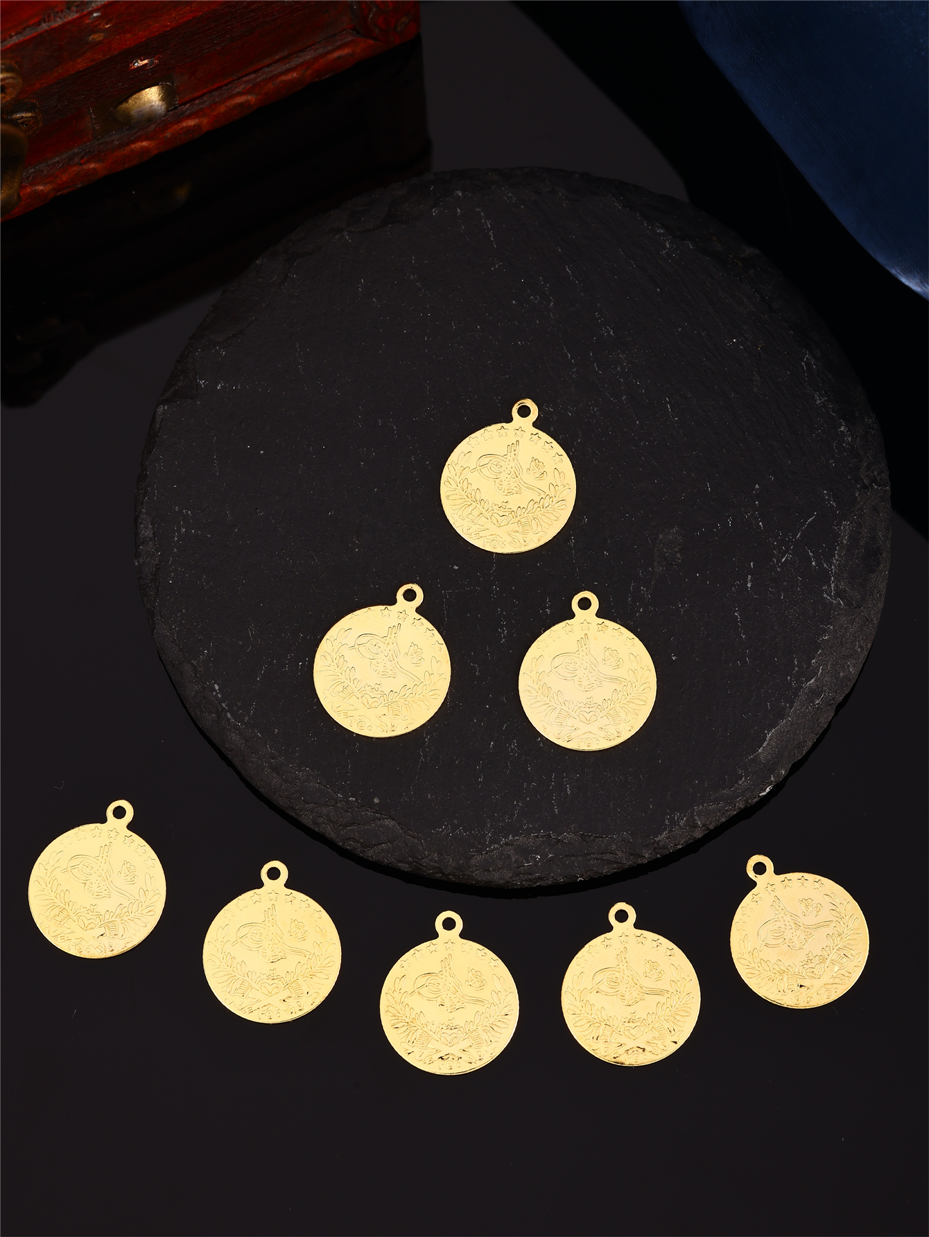 Turkish Ottoman Pattern Coin D - Vintage Jewelry Collection review and price