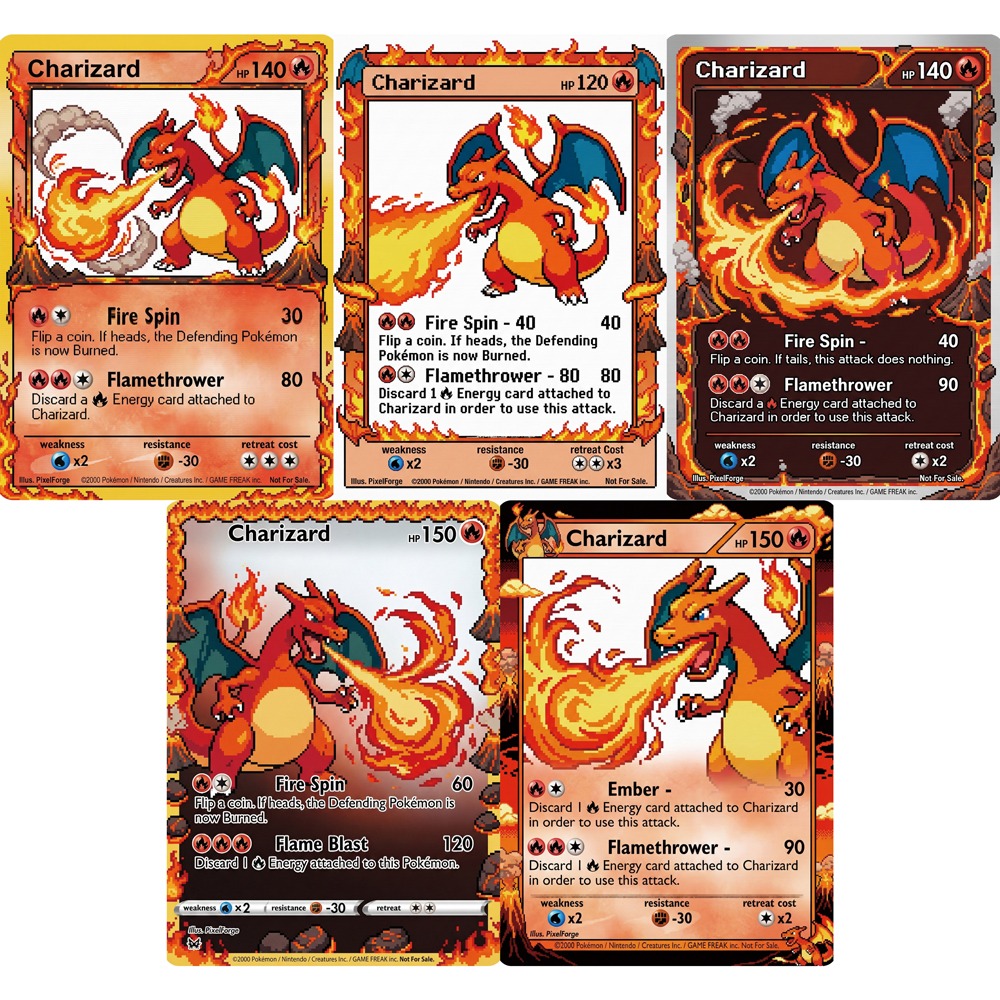5Pcs Pokemon Cards Charizard G - Vintage Pokemon Collectible review and price