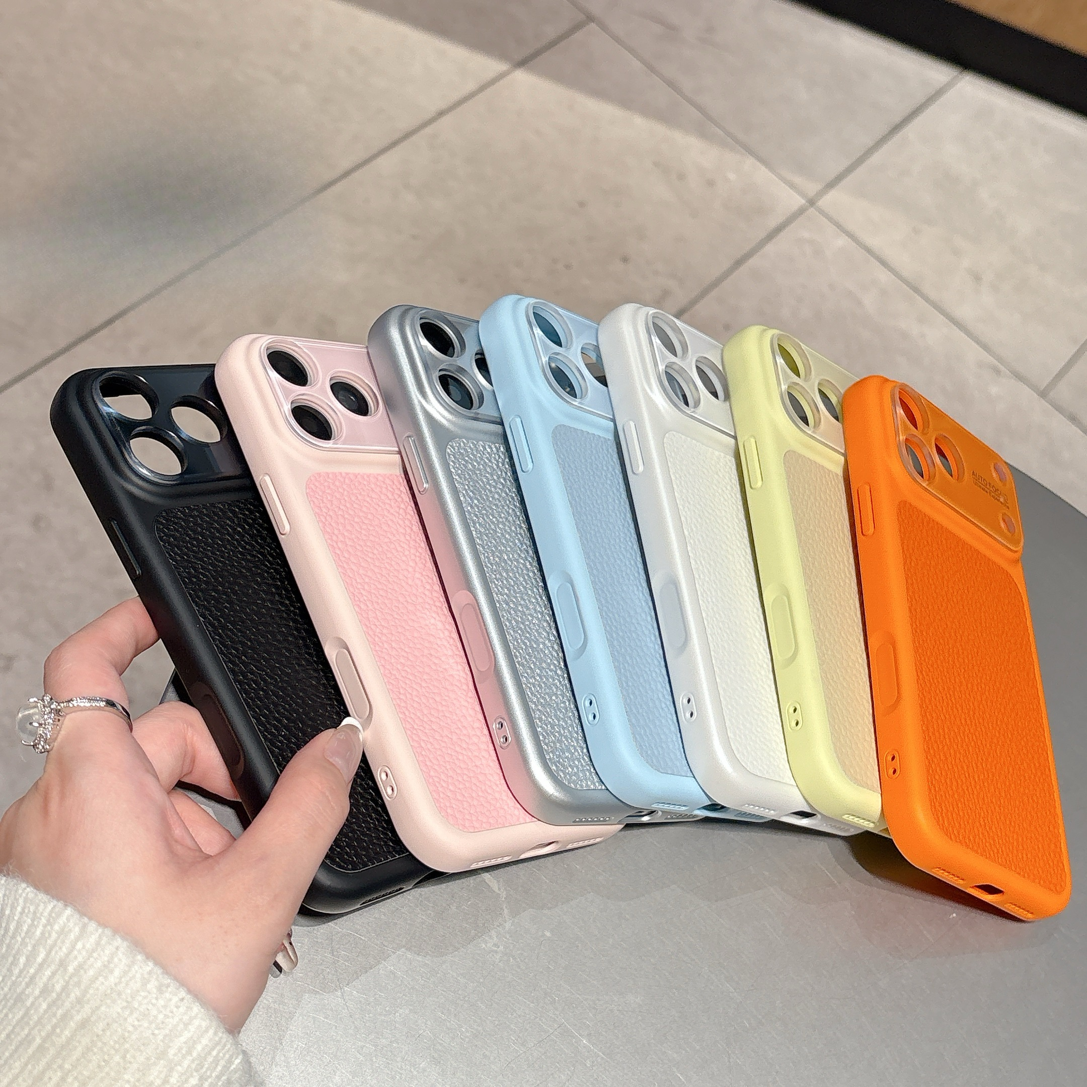 Luxury Lychee Grain Leather Te - Camera Leather Case review and price