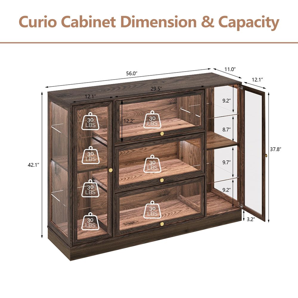 Cabinet with Acrylic Glass Doo - Collectible & Vintage Dolls For Halloween review and price