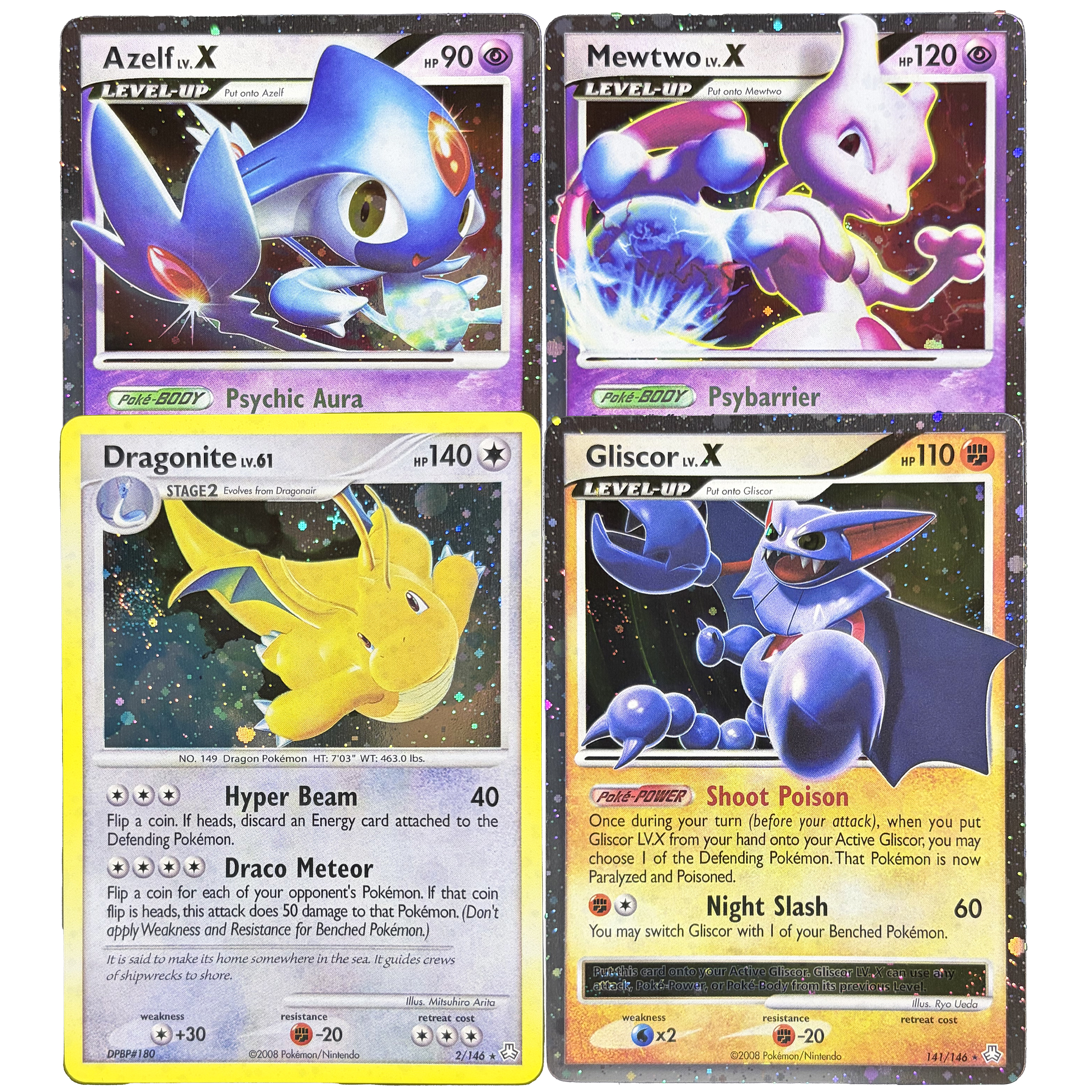 4PCS PKM TCG Diamond & Pearl L - Vintage Collectible Cards review and price