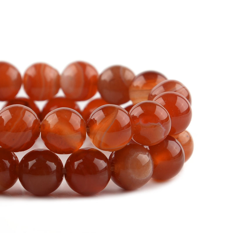 1 Strand Red Striped Agate Nat - Vintage Jewelry Collection review and price