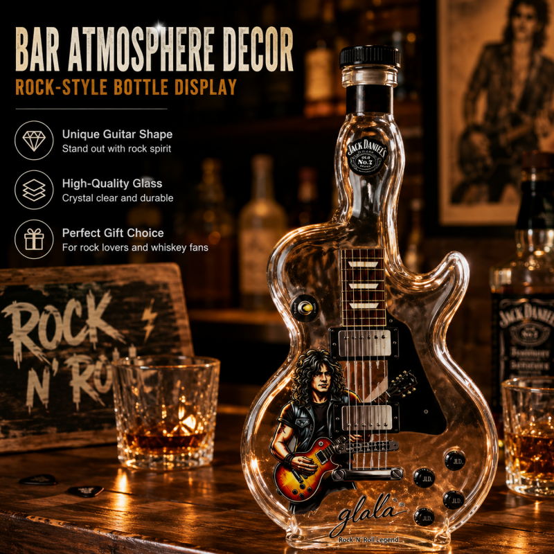 Guns N Roses Rock Band Guitar  - Vintage Collectible Liquor Bottles review and price