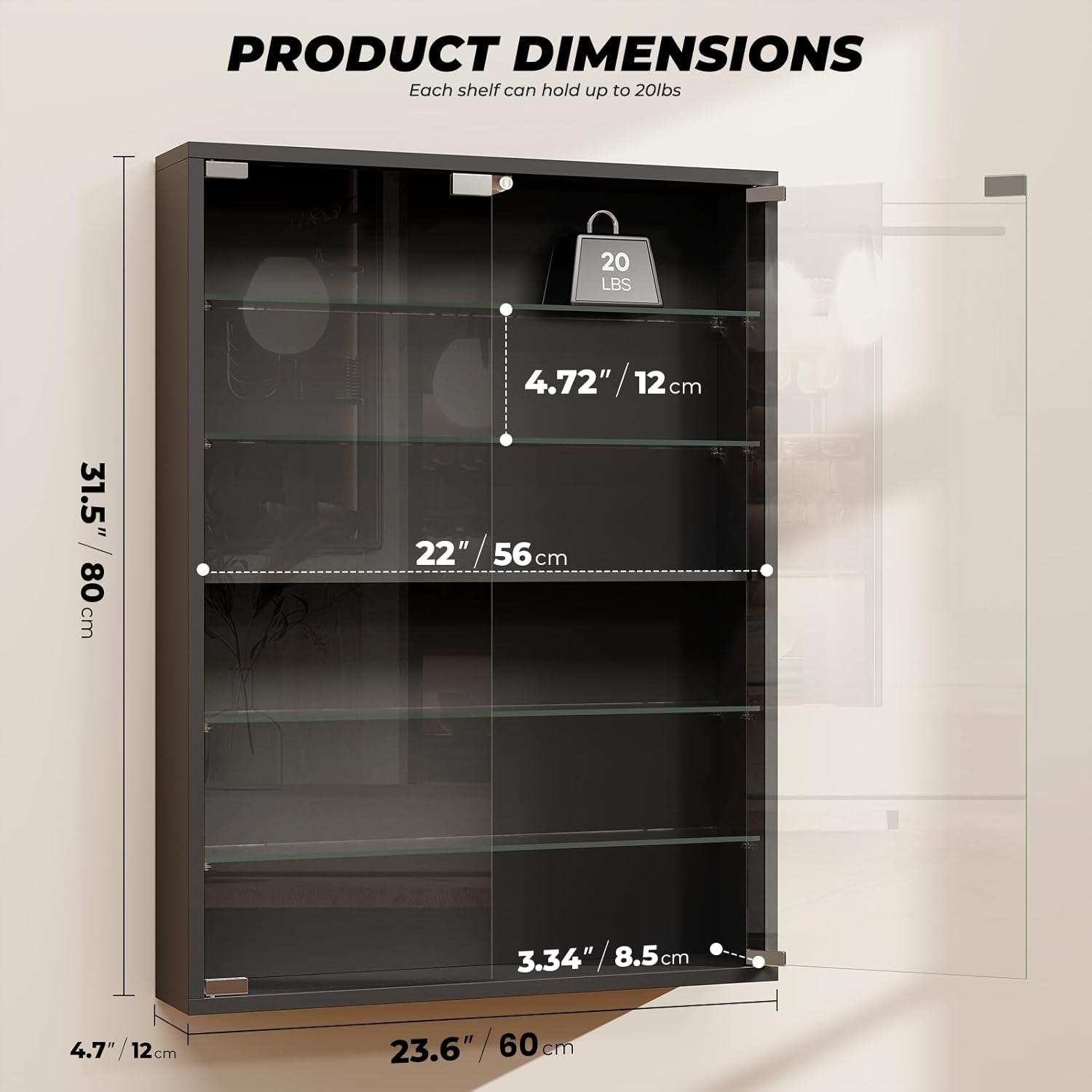 6-Tier Wall Display Case with  - Collectible & Vintage Dolls For Halloween review and price