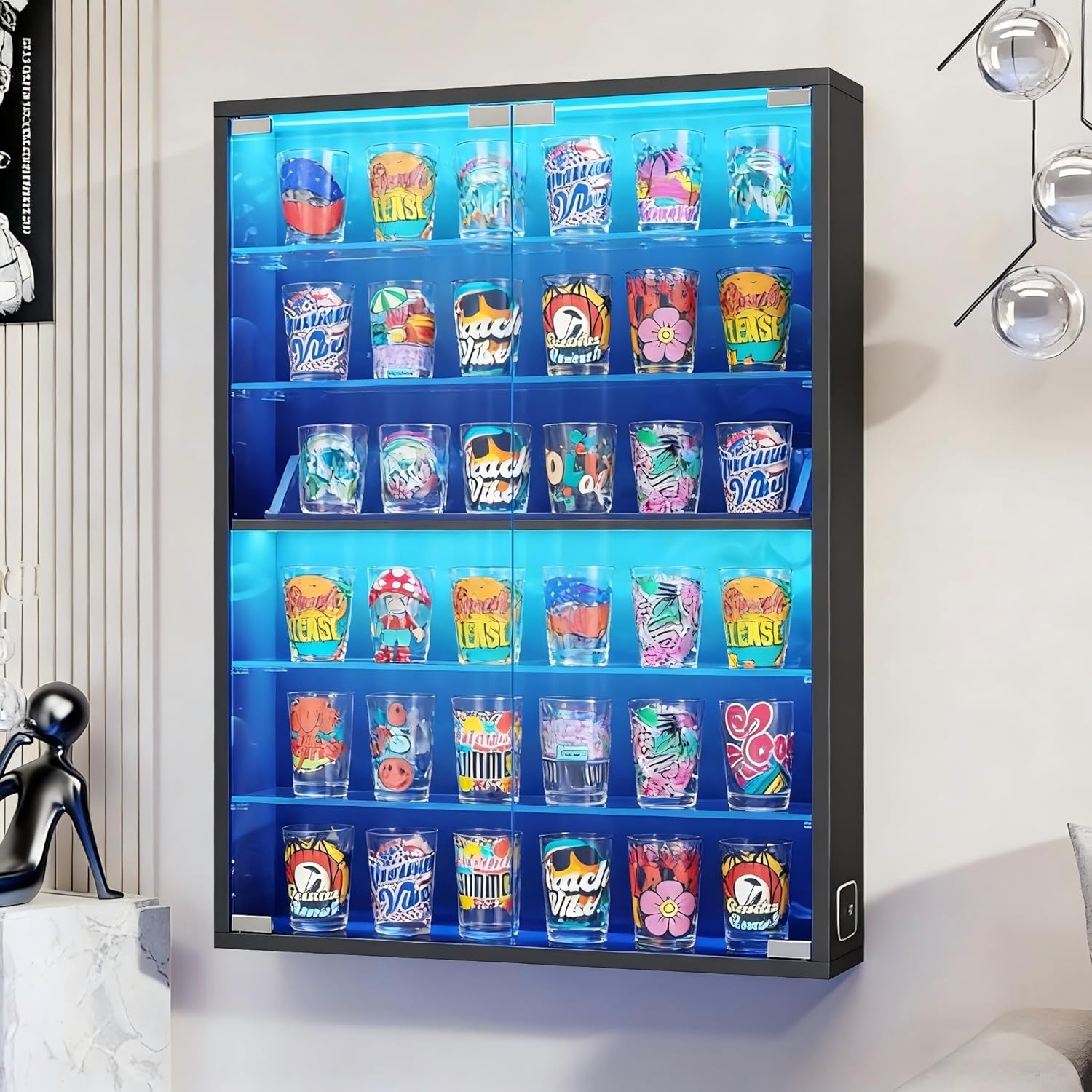 6-Tier Wall Display Case with  - Collectible & Vintage Dolls For Halloween review and price