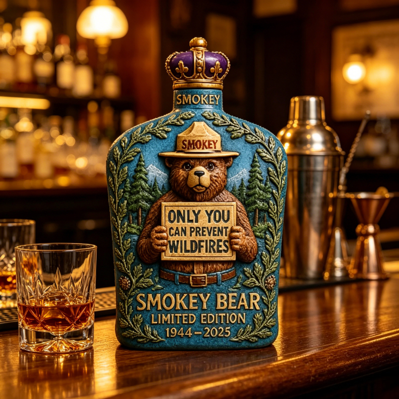 Smokey Bear Fire Prevention Wh - Vintage Collectible Liquor Bottles review and price