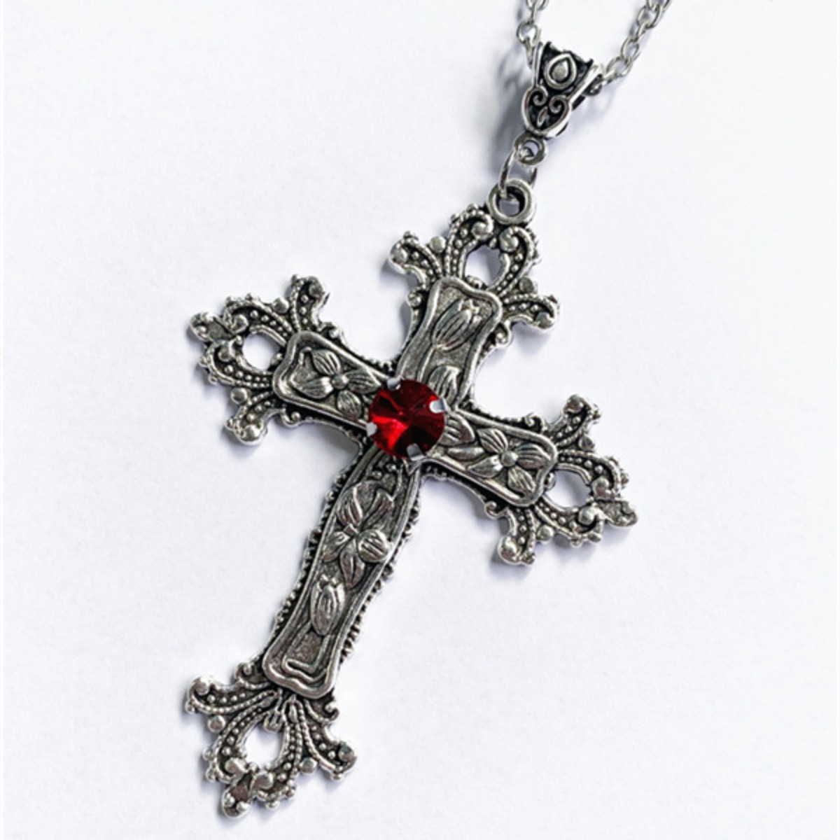 Punk Crystal Big Cross Pendant - Vintage Collectible Jewelry review and price