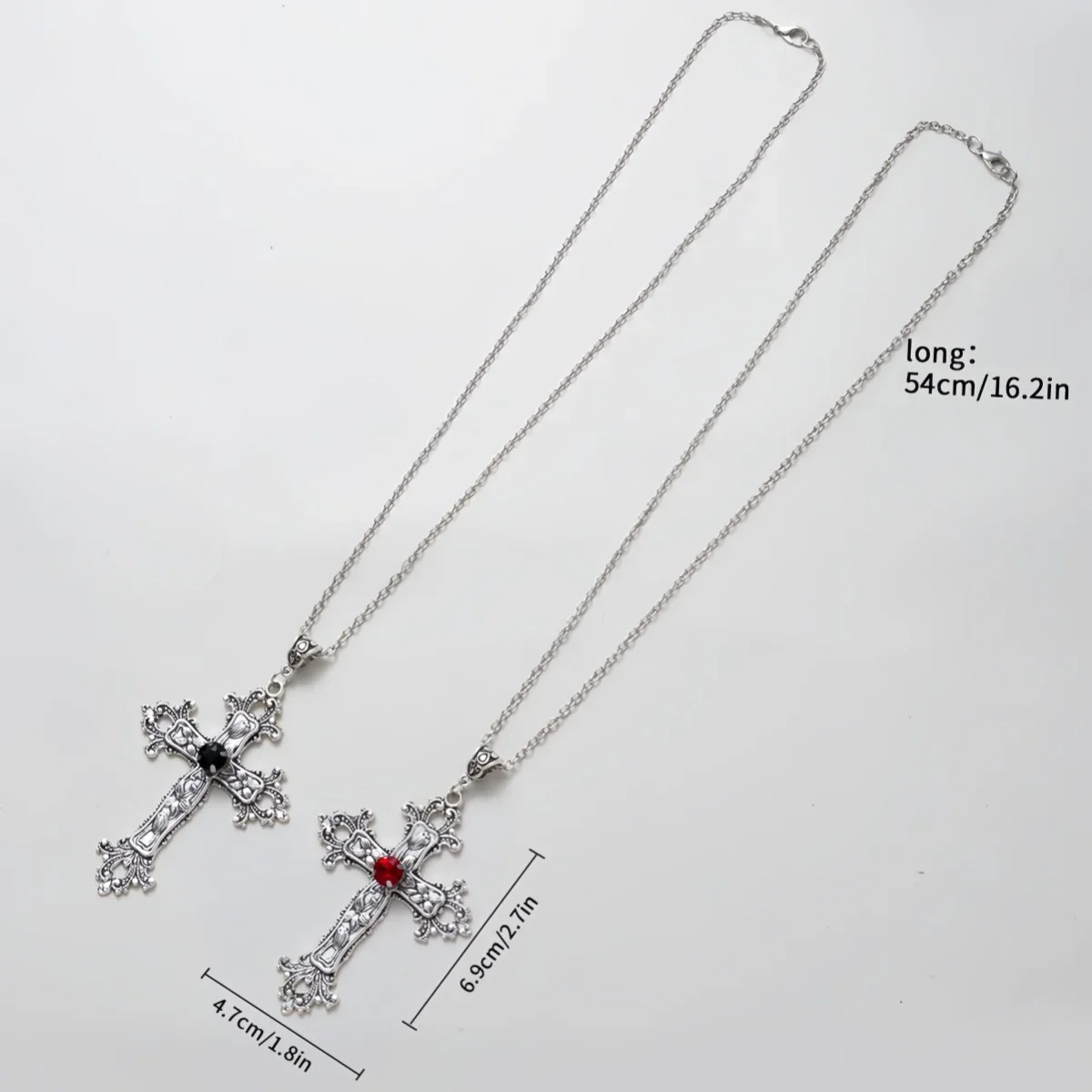 Punk Crystal Big Cross Pendant - Vintage Collectible Jewelry review and price