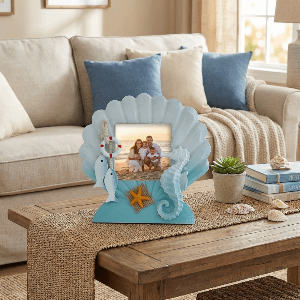 3-inch Ocean-Themed Photo Fram - Vintage Collectible Shop review and price