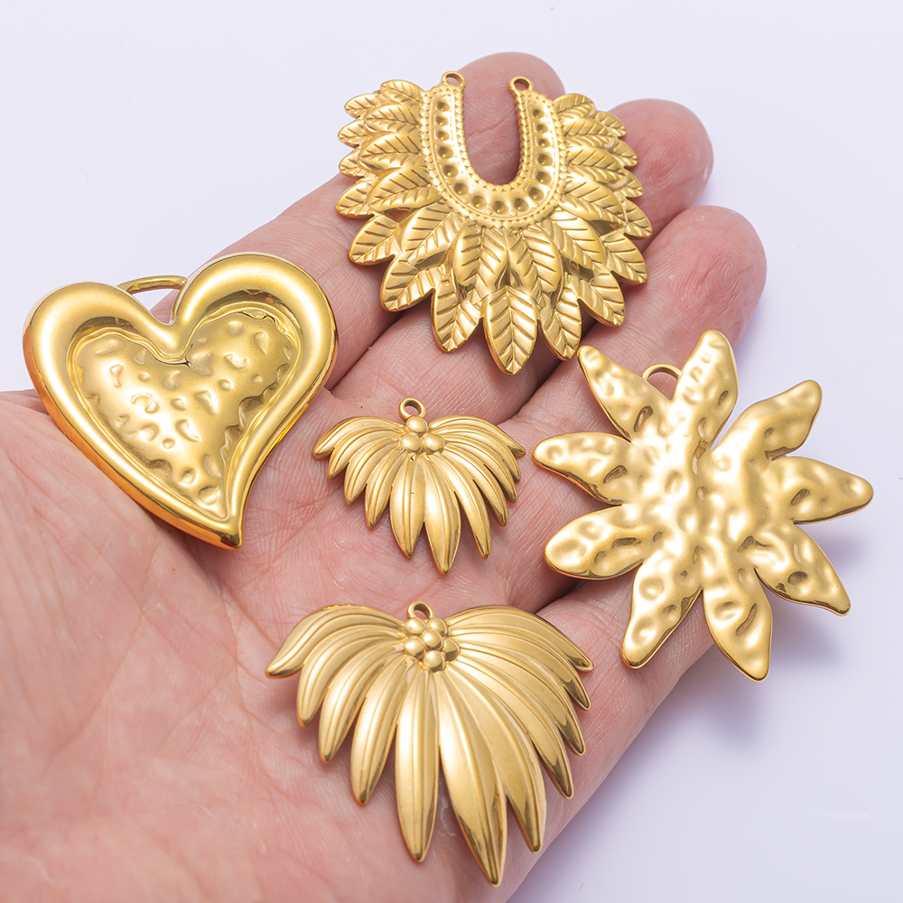 2pcs Gold Stainless Steel Hear - Vintage Jewelry Collection review and price