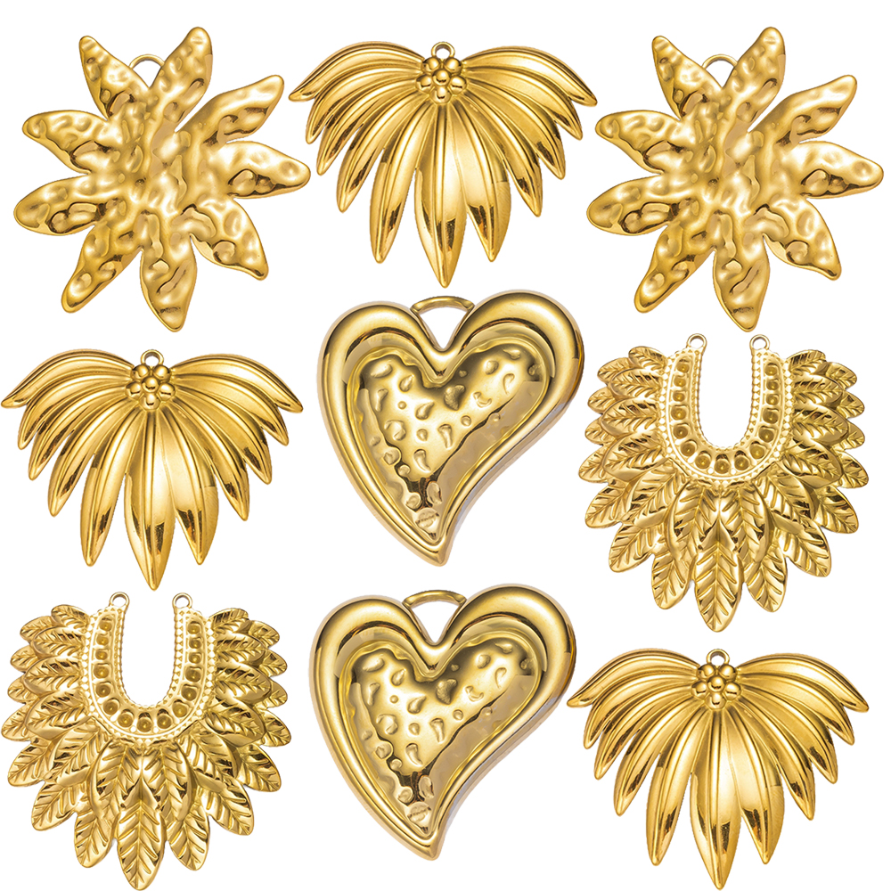 2pcs Gold Stainless Steel Hear - Vintage Jewelry Collection review and price