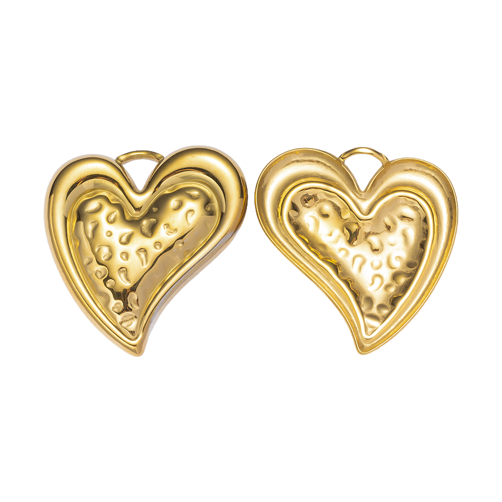 2pcs Gold Stainless Steel Hear - Vintage Jewelry Collection review and price