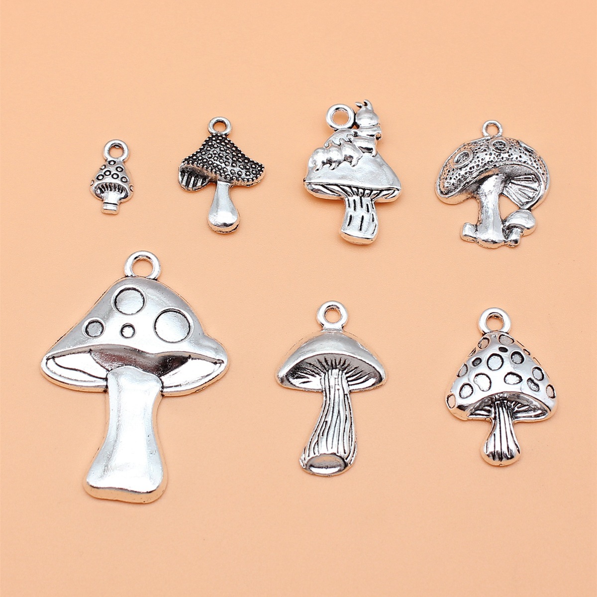 7pcs Antique Silver Color Mush - Vintage Collectible Jewelry review and price