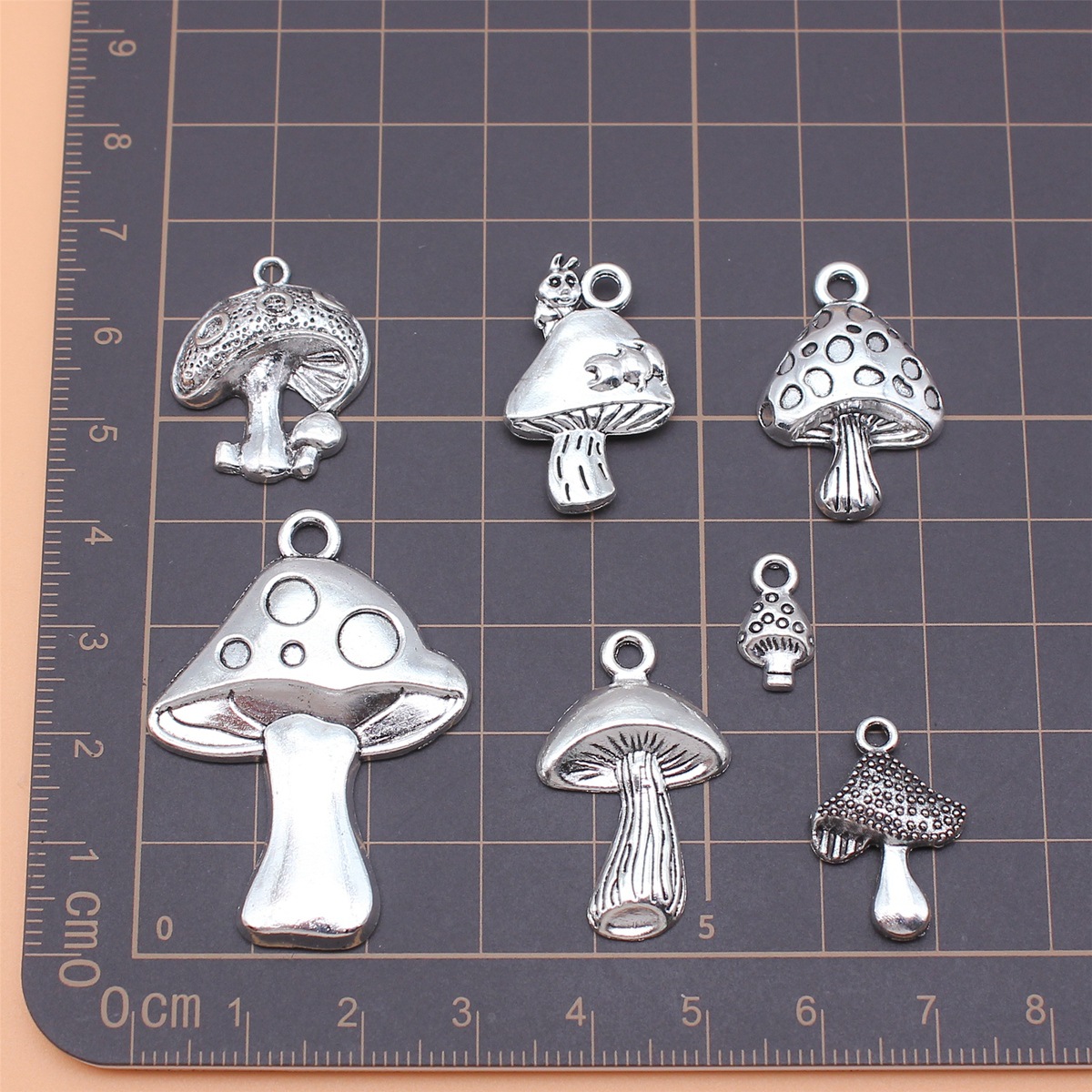 7pcs Antique Silver Color Mush - Vintage Collectible Jewelry review and price