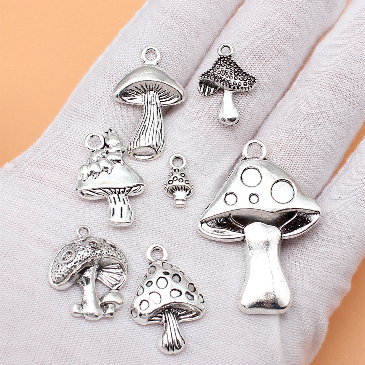 7pcs Antique Silver Color Mush - Vintage Collectible Jewelry review and price