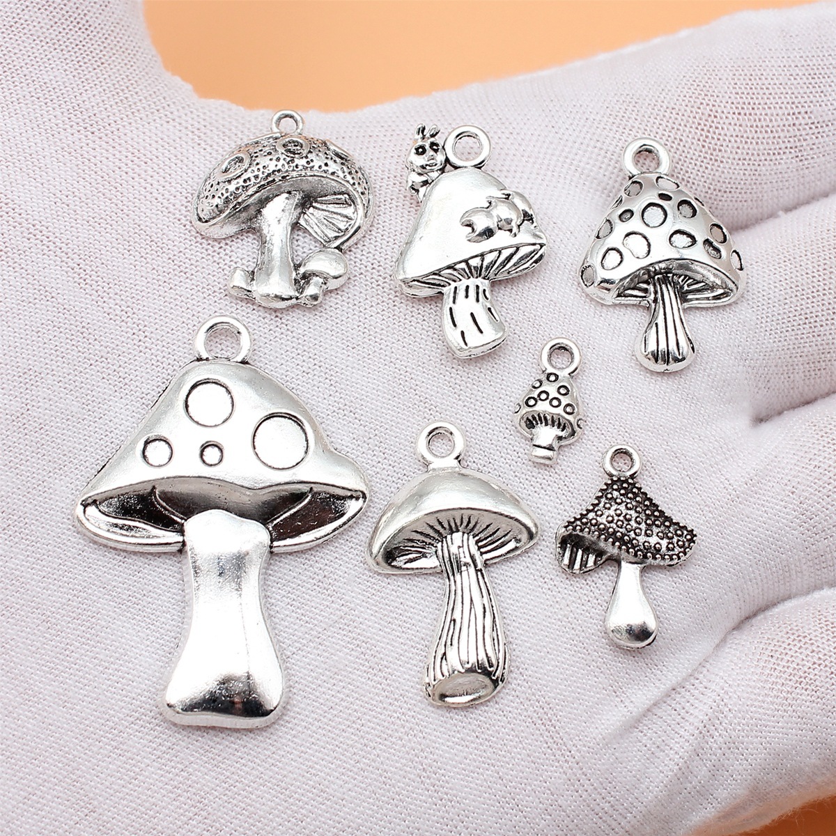 7pcs Antique Silver Color Mush - Vintage Collectible Jewelry review and price