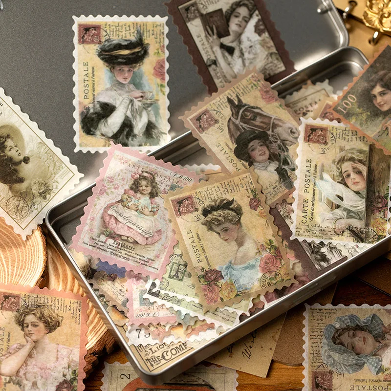 60pcs/lot Vintage Ladies Stamp - Vintage Collectible Stamps review and price