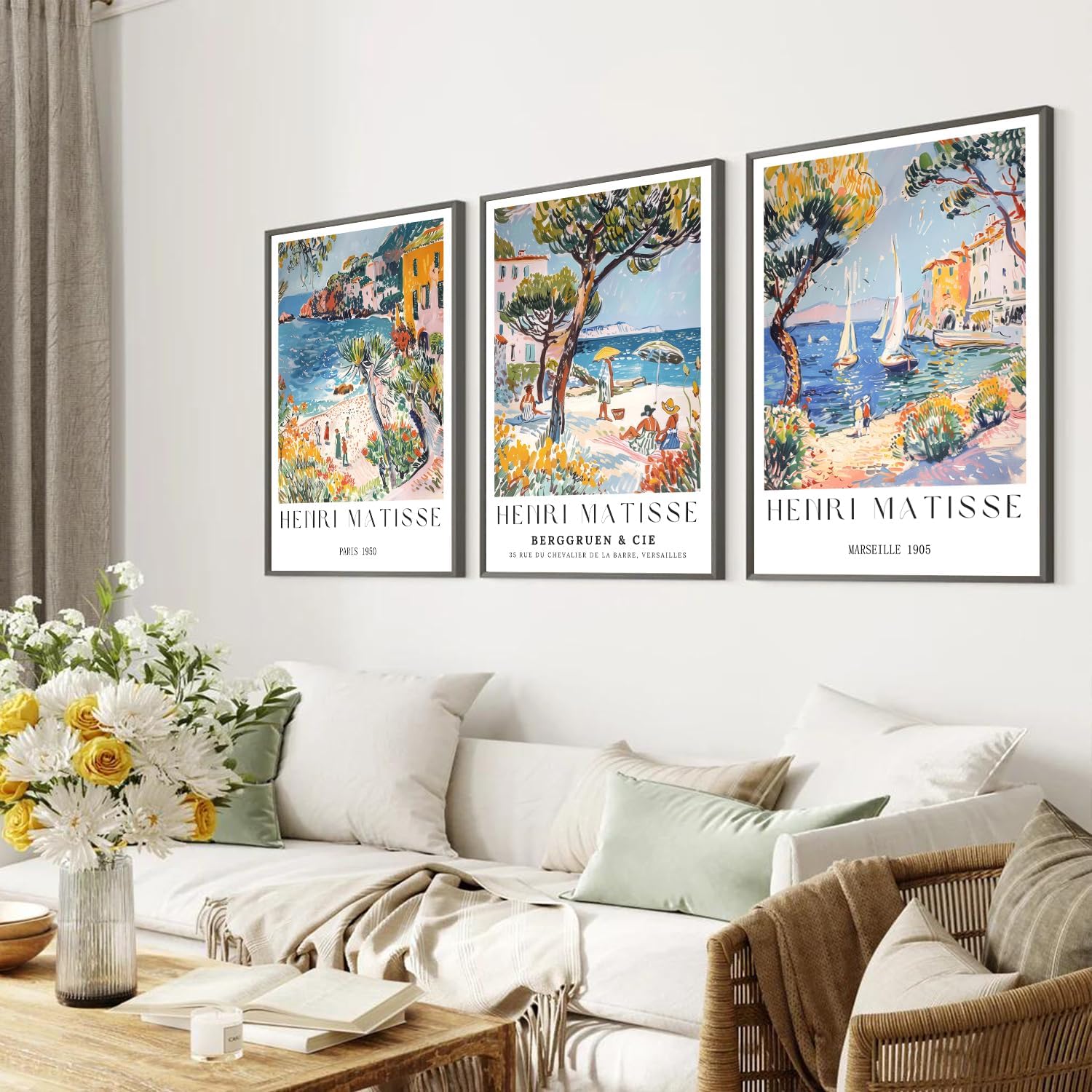 3 Pieces/Set of Vintage Beach  - Vintage Collectible Posters review and price