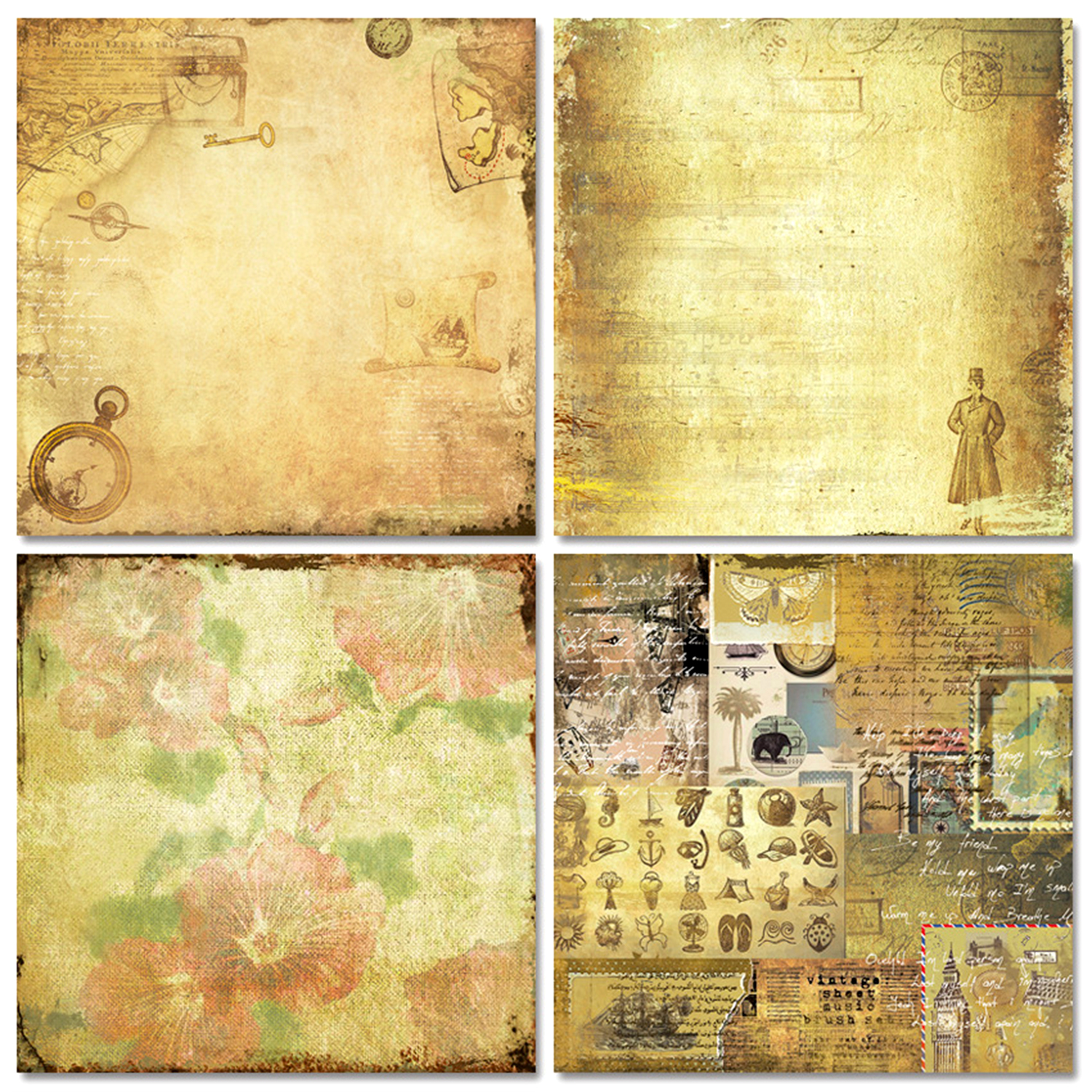 24 Sheets Scrapbook Paper 30x3 - Vintage Collectible Cards review and price