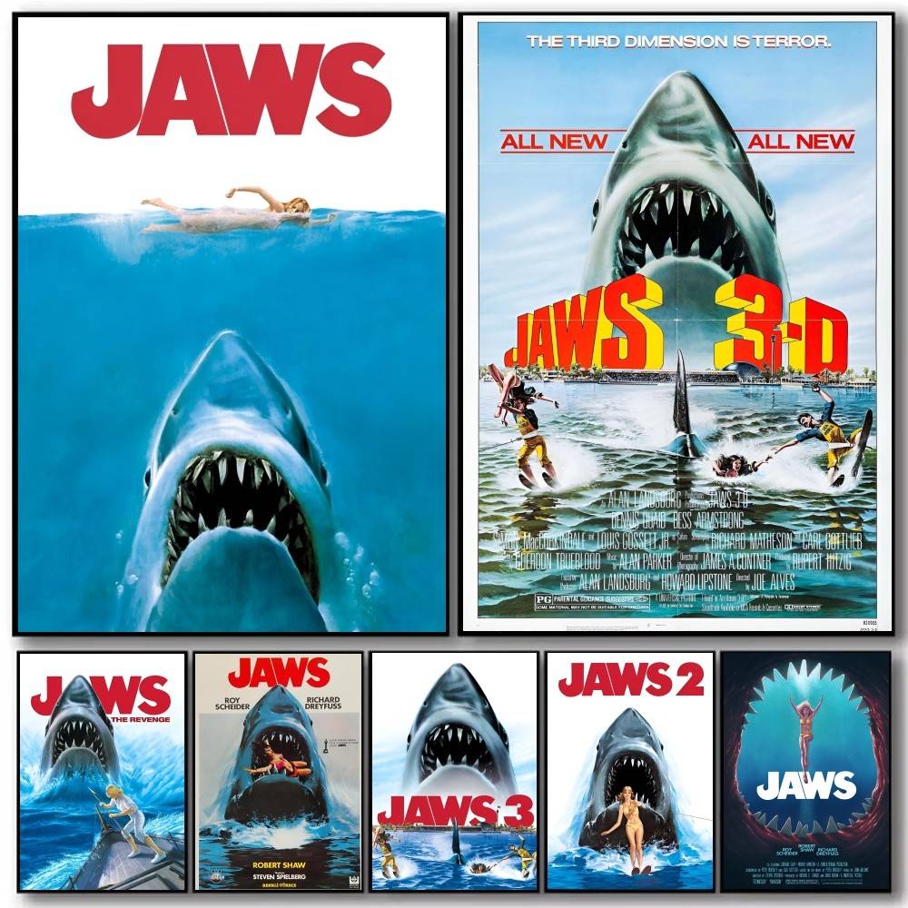 Classic Horror Shark Movie Jaw - Vintage Collectible Posters review and price
